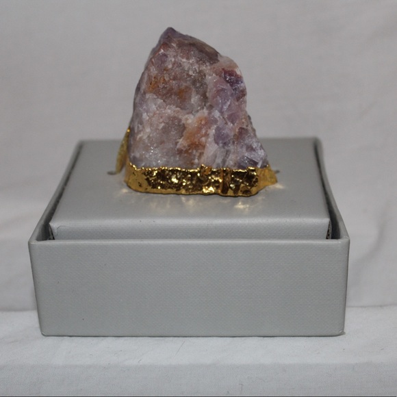 Purple Stone Paperweight/Notes Holder - Picture 2 of 6